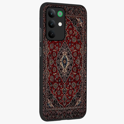 Heritage Carpet Royale Glass Case upright view showcasing detailed ornamental artwork with luxurious traditional theme.