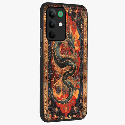 Inferno Dragon Soul Glass Case upright view showcasing intense dragon artwork with fantasy fire theme.