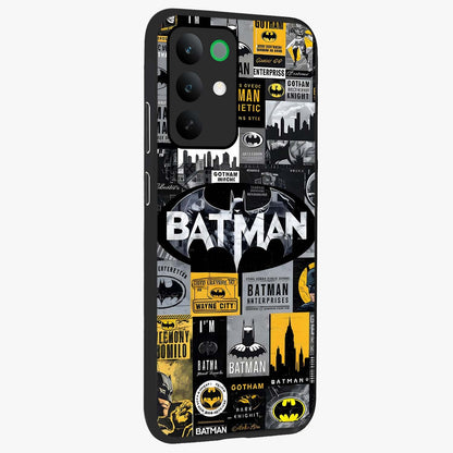 Knight Gotham Rise Glass Case upright view showcasing bold vigilante themed artwork with gothic city vibe.