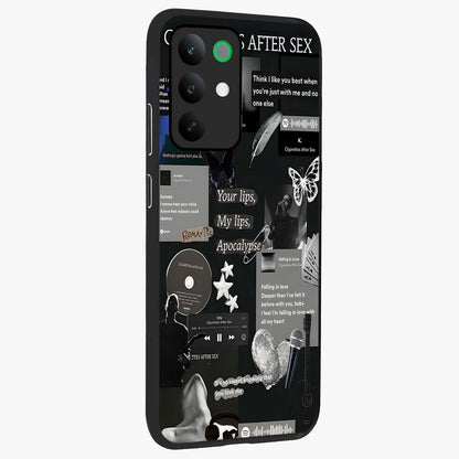 Midnight Love Echo Glass Case upright view showcasing expressive romantic artwork with dreamy midnight theme.