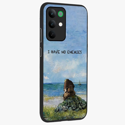 Peace Beyond War Glass Case upright view showcasing powerful peace symbol artwork with inspirational theme.