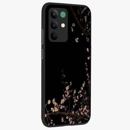Petal Moon Light With Custom Name Glass Case upright view showcasing elegant floral moon artwork with personalized aesthetic.