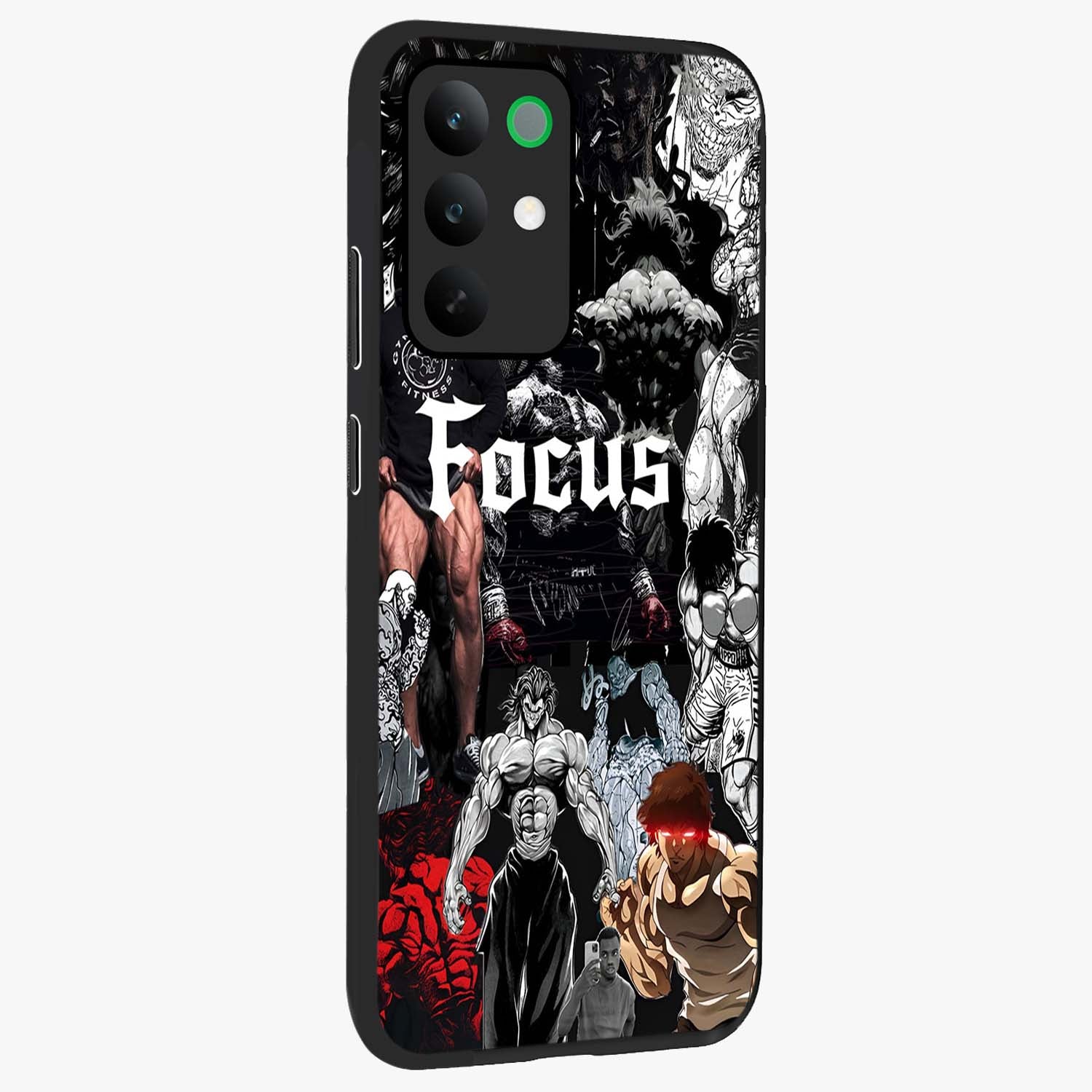 Relentless Power Focus Glass Case upright view showcasing strong inspirational artwork with powerful focus theme.