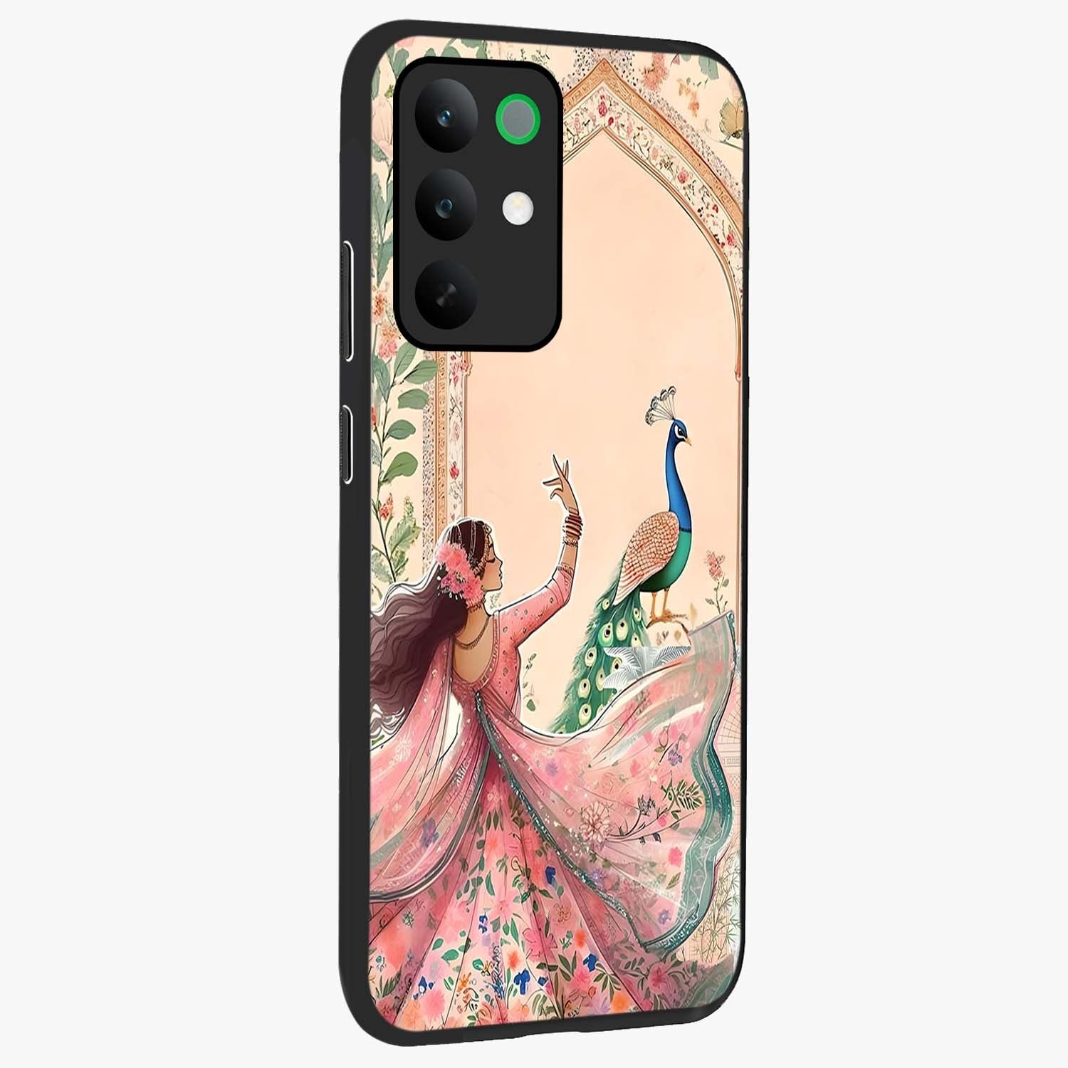 Royal Grace Muse Glass Case upright view showcasing stylish artistic artwork with sophisticated royal theme.