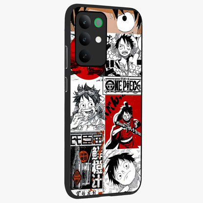 Strawhat Chaos Panels Glass Case upright view showcasing energetic anime artwork with bold adventure theme.