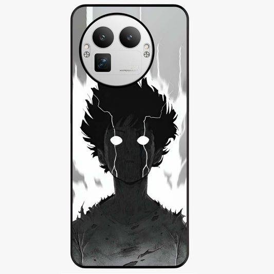 Awakened Inner Rage Glass Case showing flat back view with intense artistic artwork and glossy glass finish.