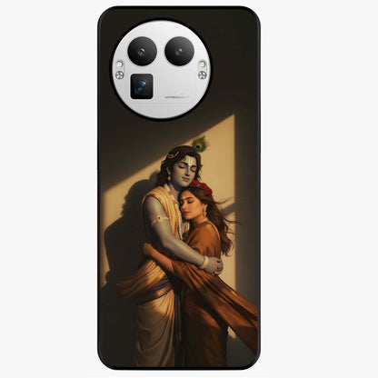 Divine Eternal Love Glass Case showing flat back view with spiritual love themed artwork and glossy glass finish.