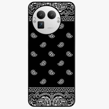 Retro Rebel Threads Glass Case showing flat back view with vintage street style artwork and glossy glass finish.