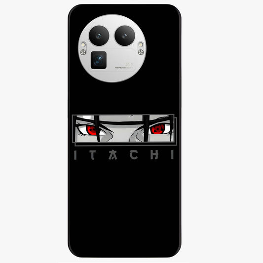 Scarlet Gaze Dominance Glass Case showing flat back view with striking red themed artwork and glossy glass finish.