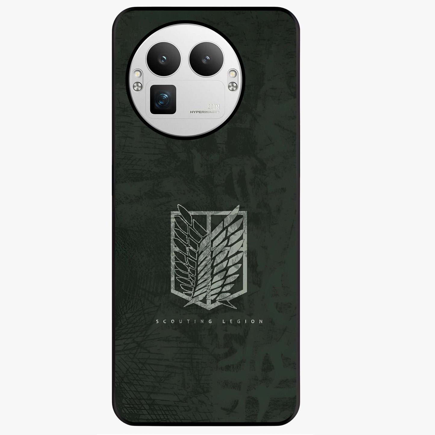 Wings Of Freedom Glass Case showing flat back view with symbolic wings artwork and glossy glass finish.