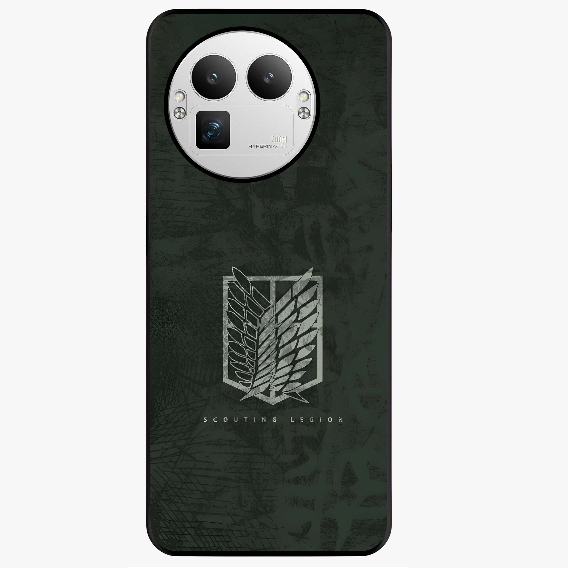 Wings Of Freedom Glass Case showing flat back view with symbolic wings artwork and glossy glass finish.