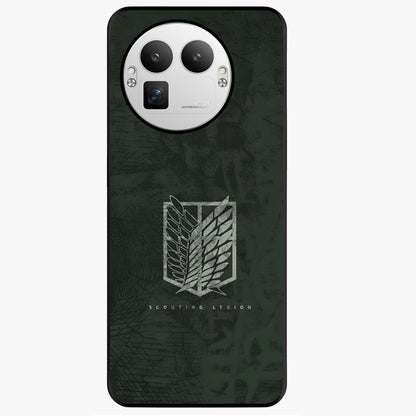 Wings Of Freedom Glass Case showing flat back view with symbolic wings artwork and glossy glass finish.