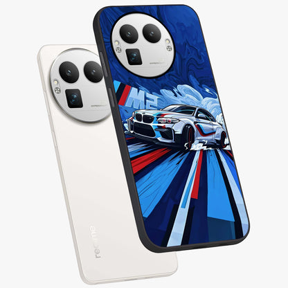 Drift Power Rush Glass Case displayed in angled mockup highlighting powerful drift car design with sporty aesthetic style.