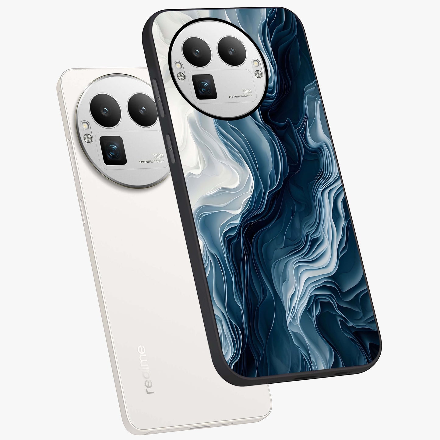 Ethereal Paper Marble Glass Case displayed in angled mockup highlighting elegant marble pattern with modern aesthetic style.