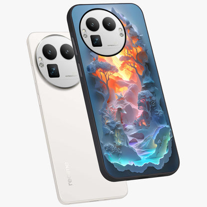 Glow Forest Portal Glass Case displayed in angled mockup highlighting mystical forest design with magical glowing aesthetic.