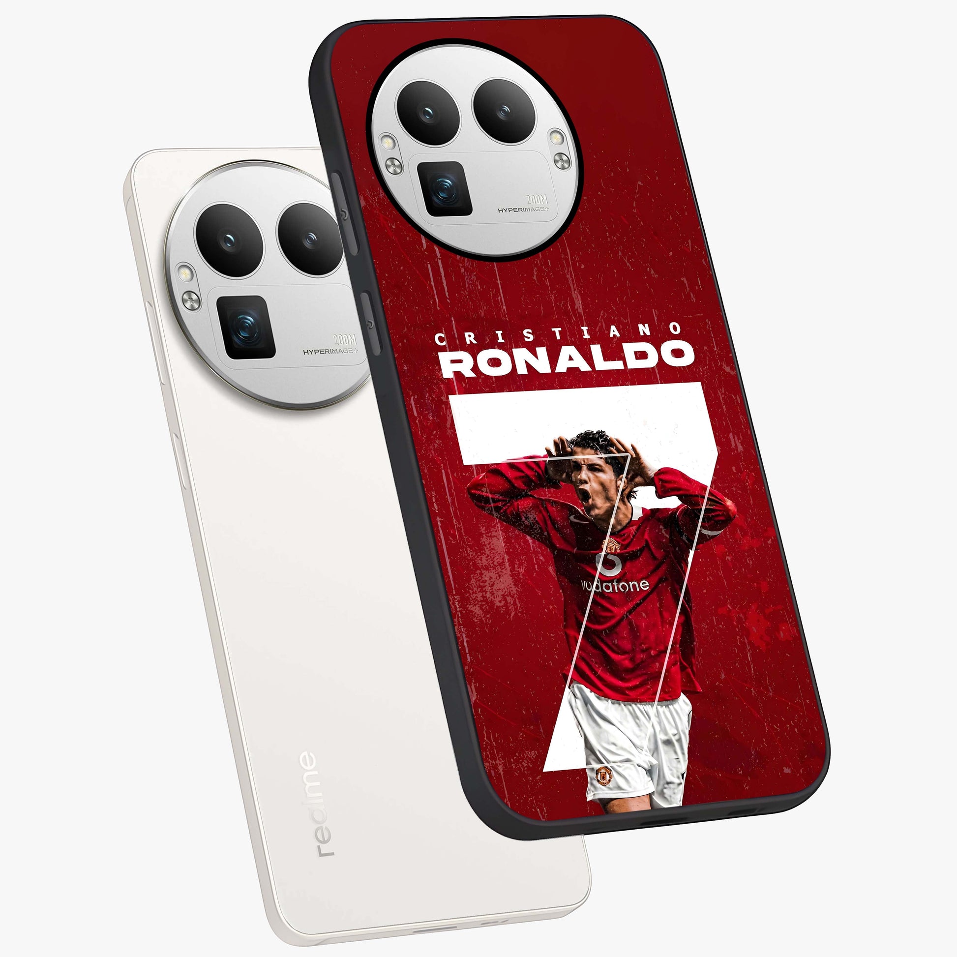 Goal Celebration Legacy Glass Case displayed in angled mockup highlighting energetic sports celebration design with bold athletic theme.