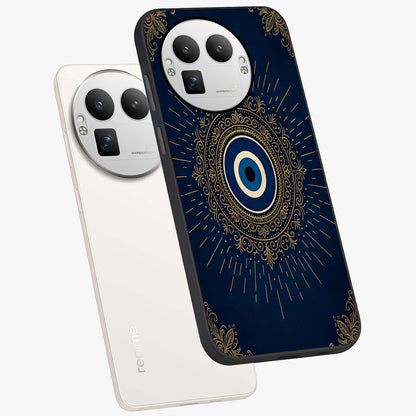 Golden Celestial Charm Glass Case displayed in angled mockup highlighting sparkling cosmic charm design with celestial aesthetic.