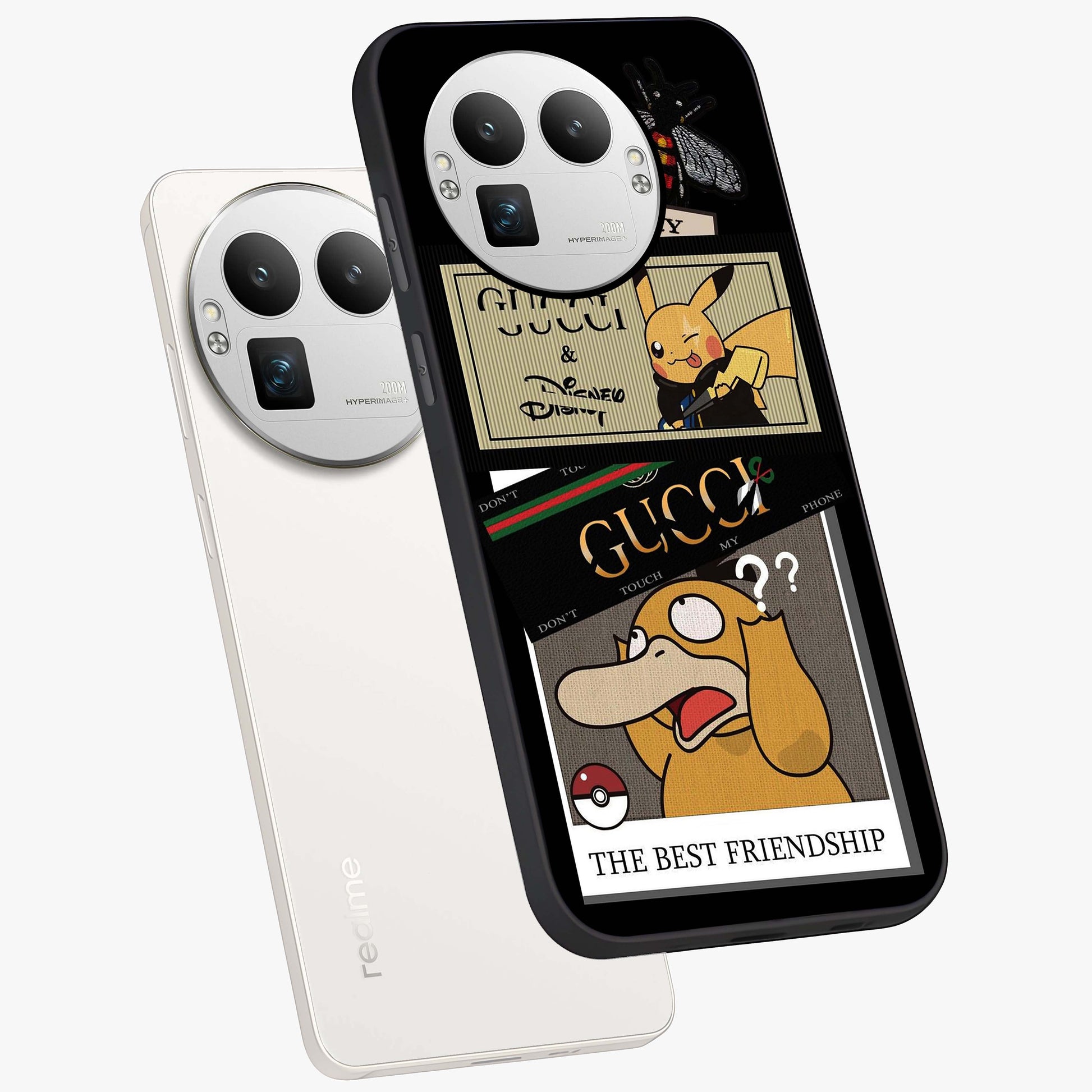 Gucci Play Mashup Glass Case displayed in angled mockup highlighting stylish fashion mashup design with bold aesthetic.