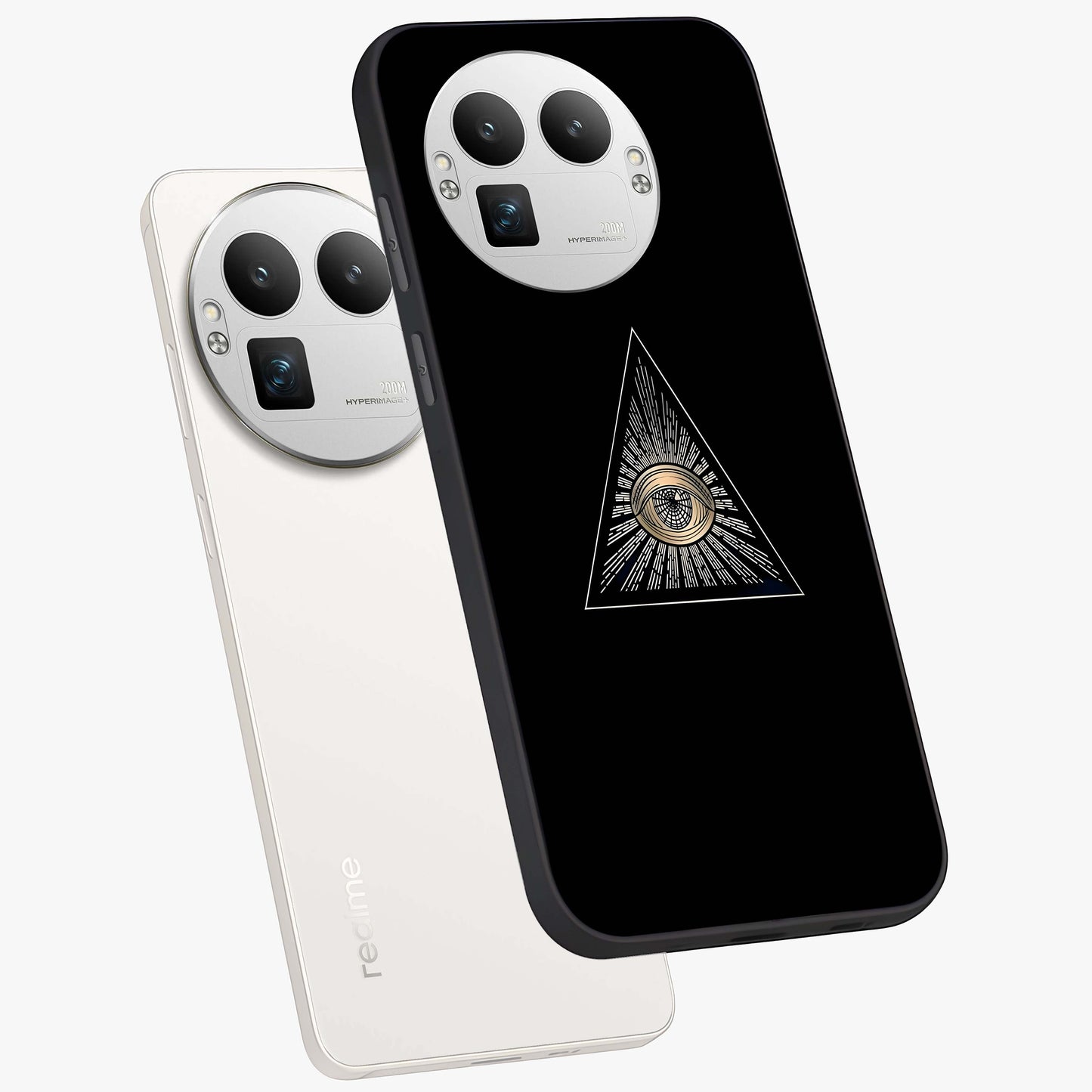Illuminati Evil Glass Case displayed in angled mockup highlighting dark occult inspired design with bold aesthetic style.