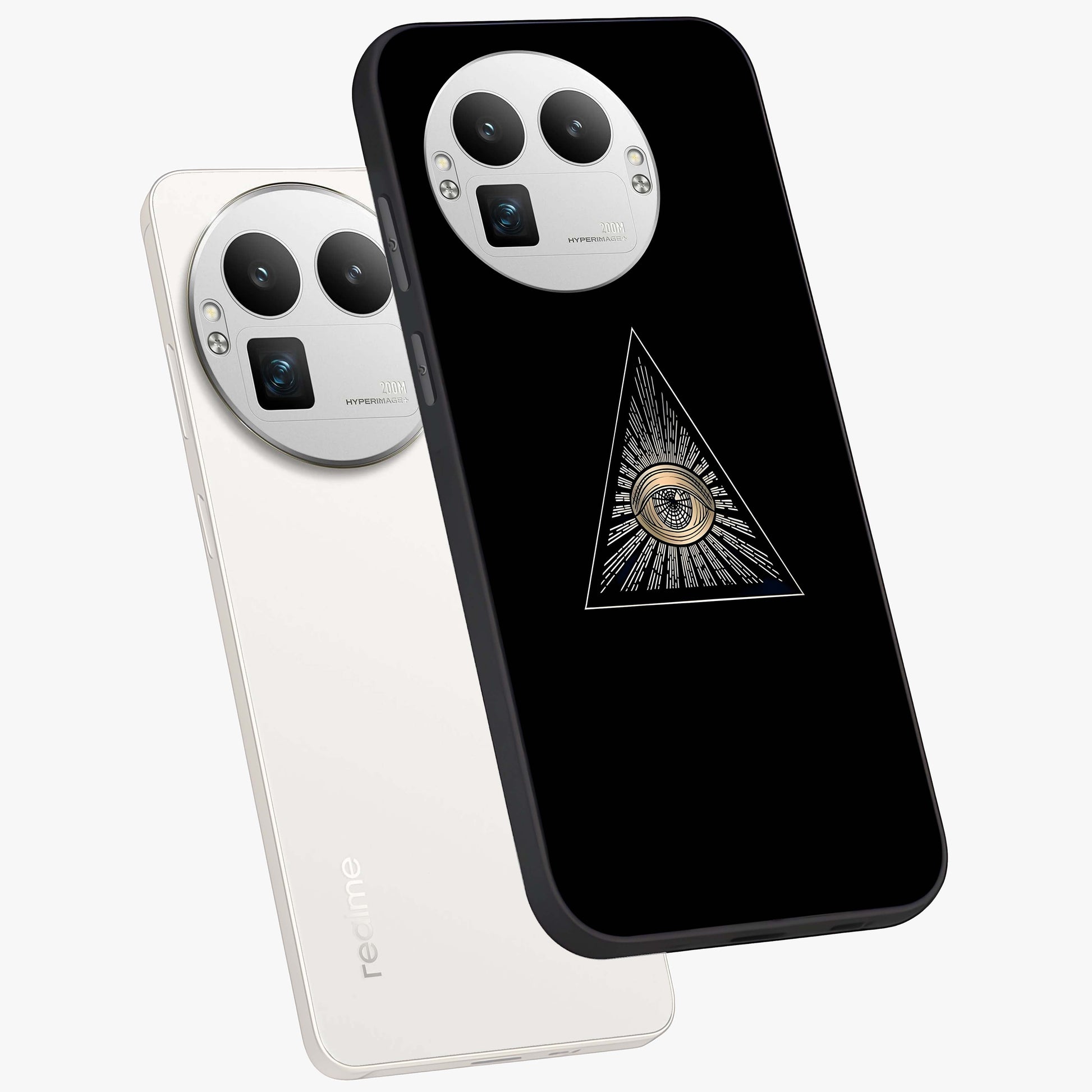 Illuminati Evil Glass Case displayed in angled mockup highlighting dark occult inspired design with bold aesthetic style.