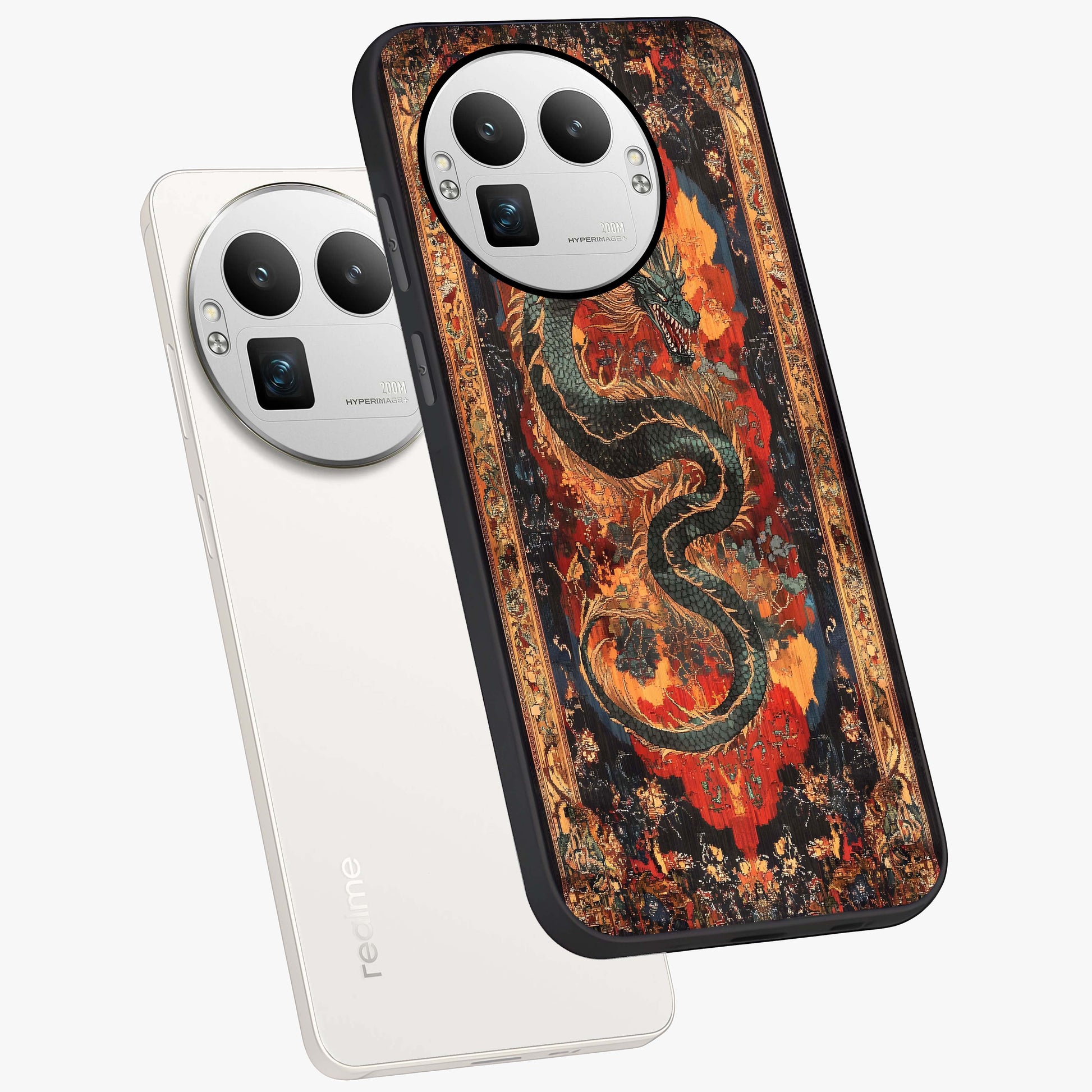 Inferno Dragon Soul Glass Case displayed in angled mockup highlighting powerful dragon illustration with inferno aesthetic.