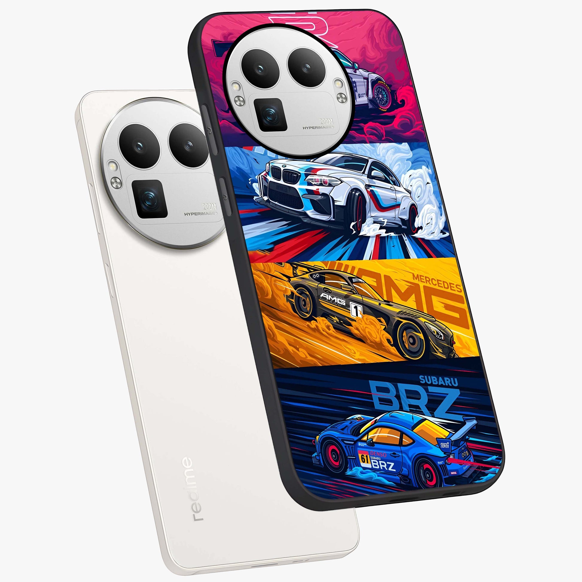 JDM Sports Car Glass Case displayed in angled mockup highlighting sleek Japanese racing car design with automotive aesthetic.