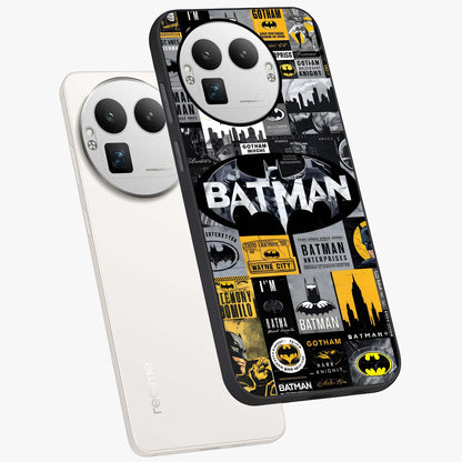 Knight Gotham Rise Glass Case displayed in angled mockup highlighting powerful knight silhouette design with dramatic aesthetic.