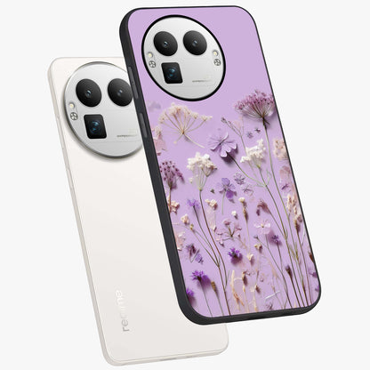 Lavender Blossom Dream Glass Case displayed in angled mockup highlighting dreamy lavender flower design with calming aesthetic style.
