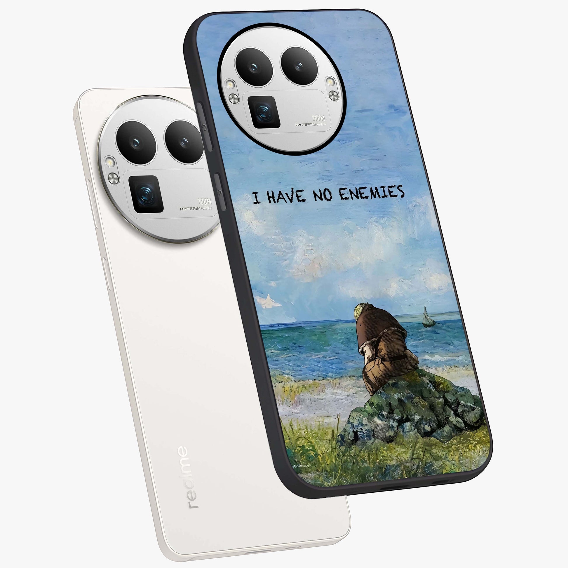 Peace Beyond War Glass Case displayed in angled mockup highlighting meaningful message design with artistic aesthetic style.