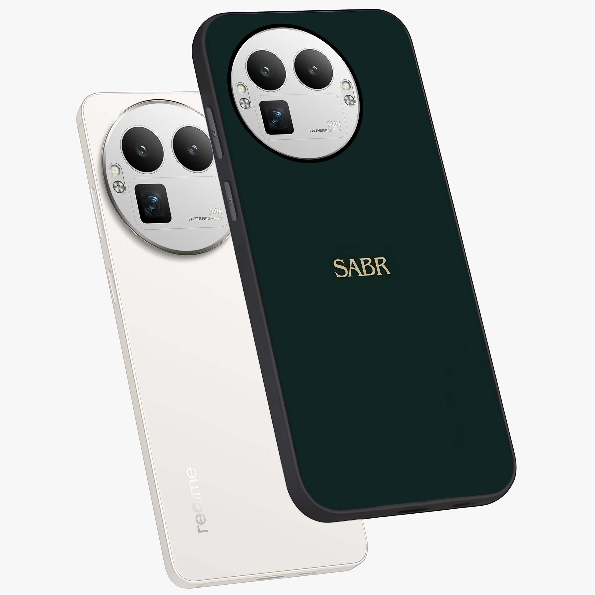 Sabr Minimal Patience Glass Case displayed in angled mockup highlighting simple inspirational design with clean aesthetic style.