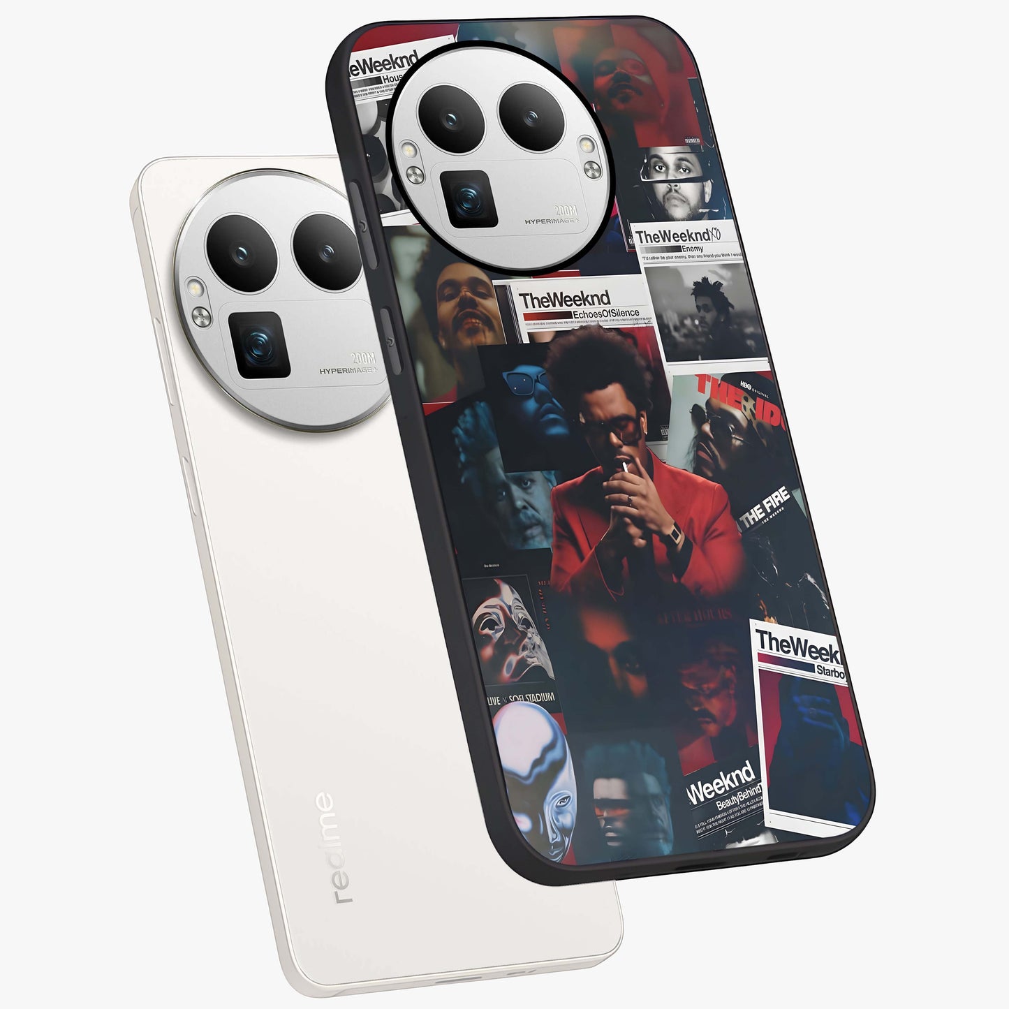 The Weeknd Glass Case displayed in angled mockup highlighting stylish pop culture inspired design with modern aesthetic.