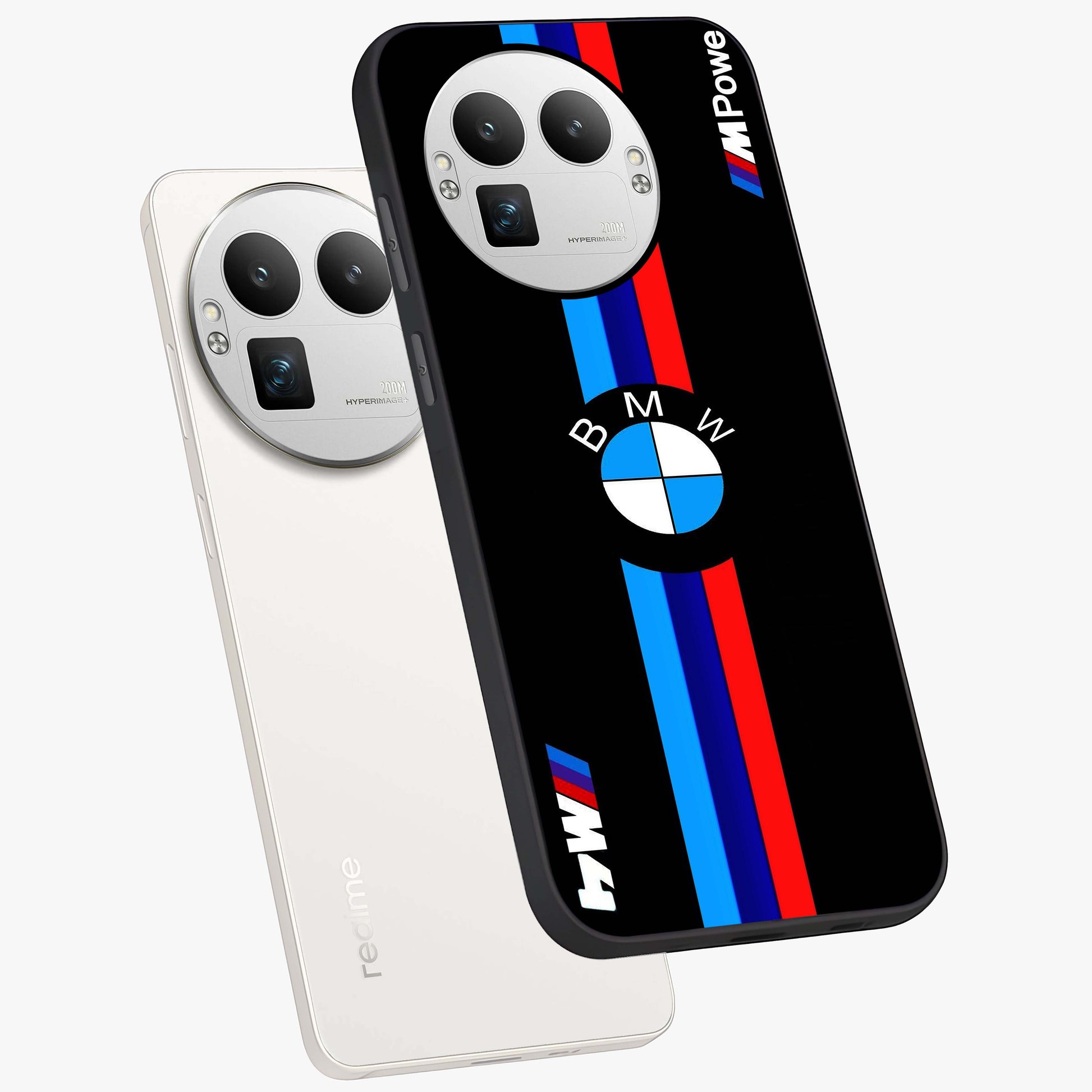 Turbo BMW Beast Glass Case displayed in angled mockup highlighting sleek racing car design with bold automotive aesthetic.