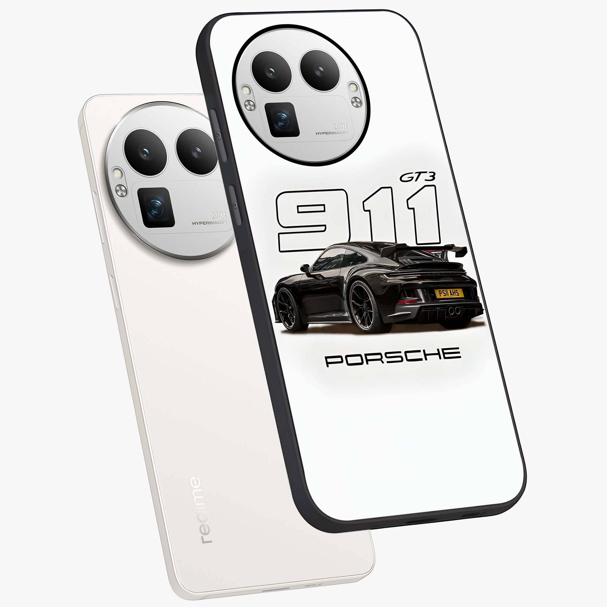 Turbo Legacy Icon Glass Case displayed in angled mockup highlighting dynamic automotive design with performance aesthetic.