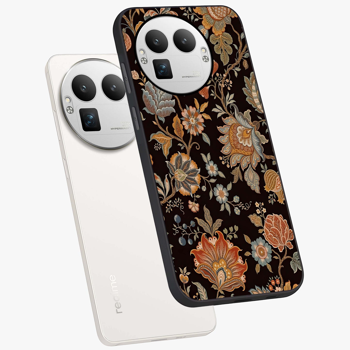 Vintage Floral Dream Glass Case displayed in angled mockup highlighting elegant vintage flower design with soft aesthetic style.