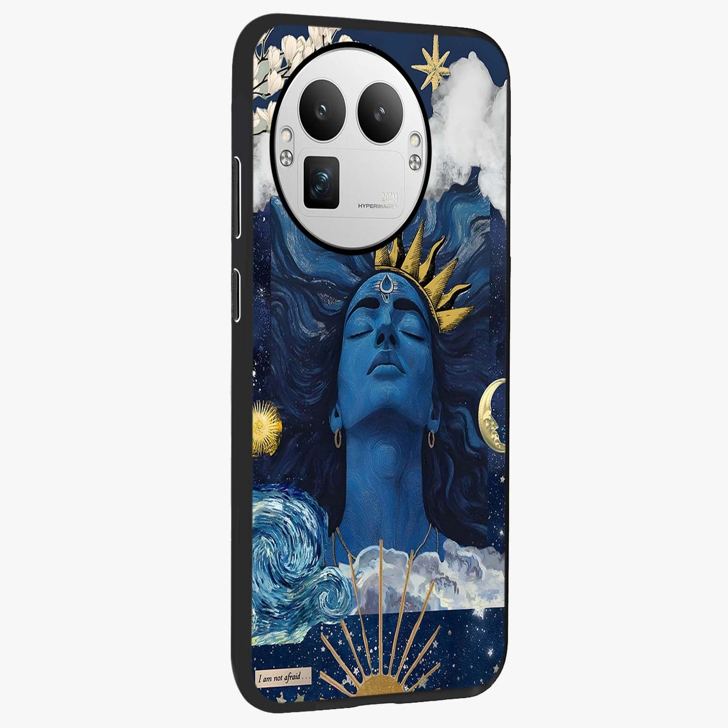Aesthetic Lord Shiva Glass Case upright view showcasing powerful Lord Shiva artwork with devotional theme.