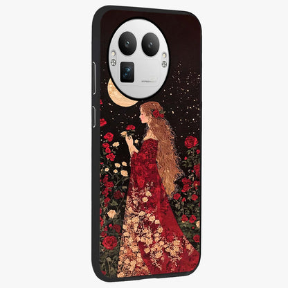 Crimson Dreams Glass Case upright view showcasing dreamy red toned artwork with modern aesthetic style.
