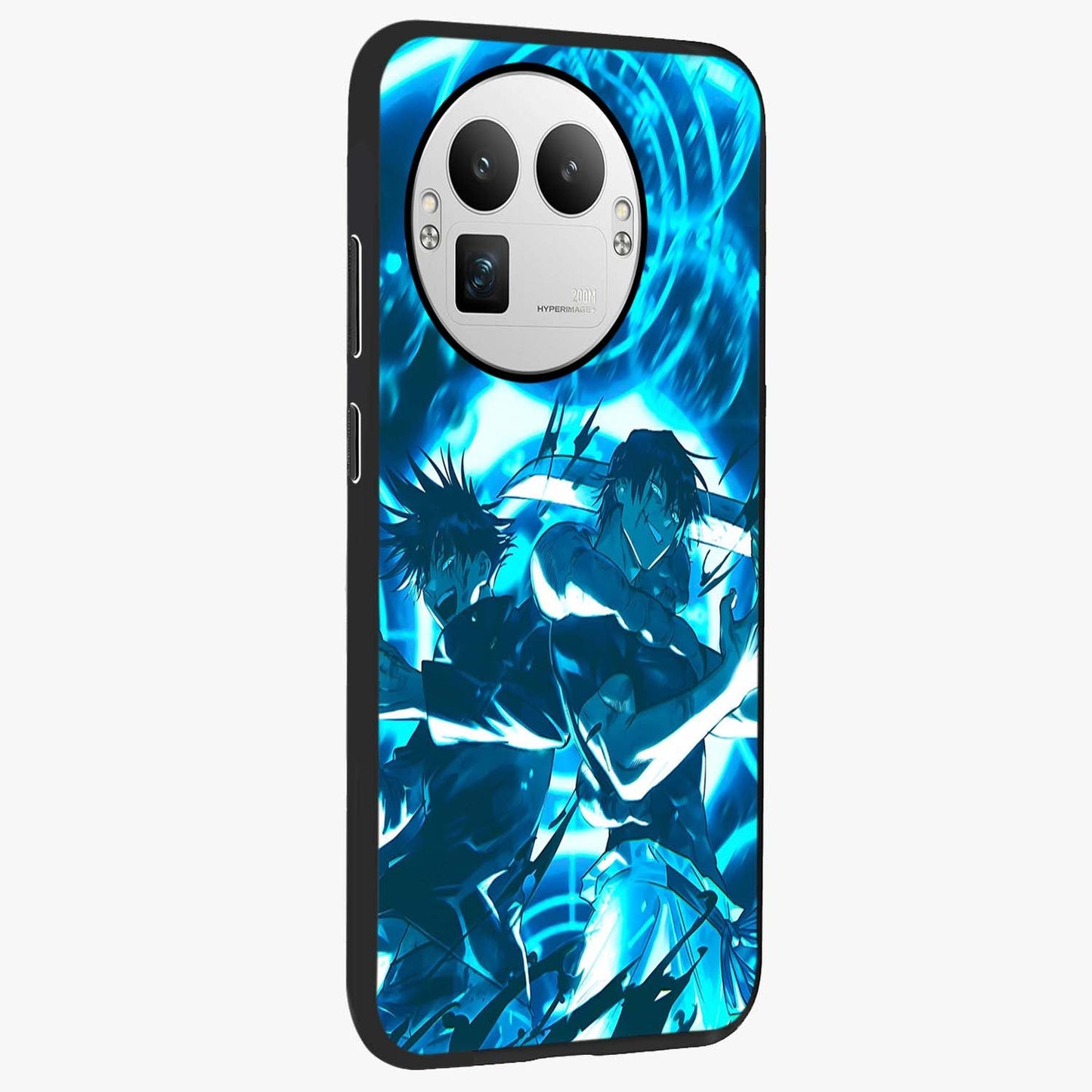 Cursed Energy Clash Glass Case upright view showcasing dramatic clash artwork with bold supernatural theme.