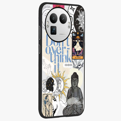 Ethereal Thoughts Glass Case upright view showcasing delicate artistic composition with peaceful dreamy theme.