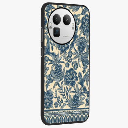Heirloom Wild Bloom Glass Case upright view showcasing delicate wildflower artwork with timeless floral theme.