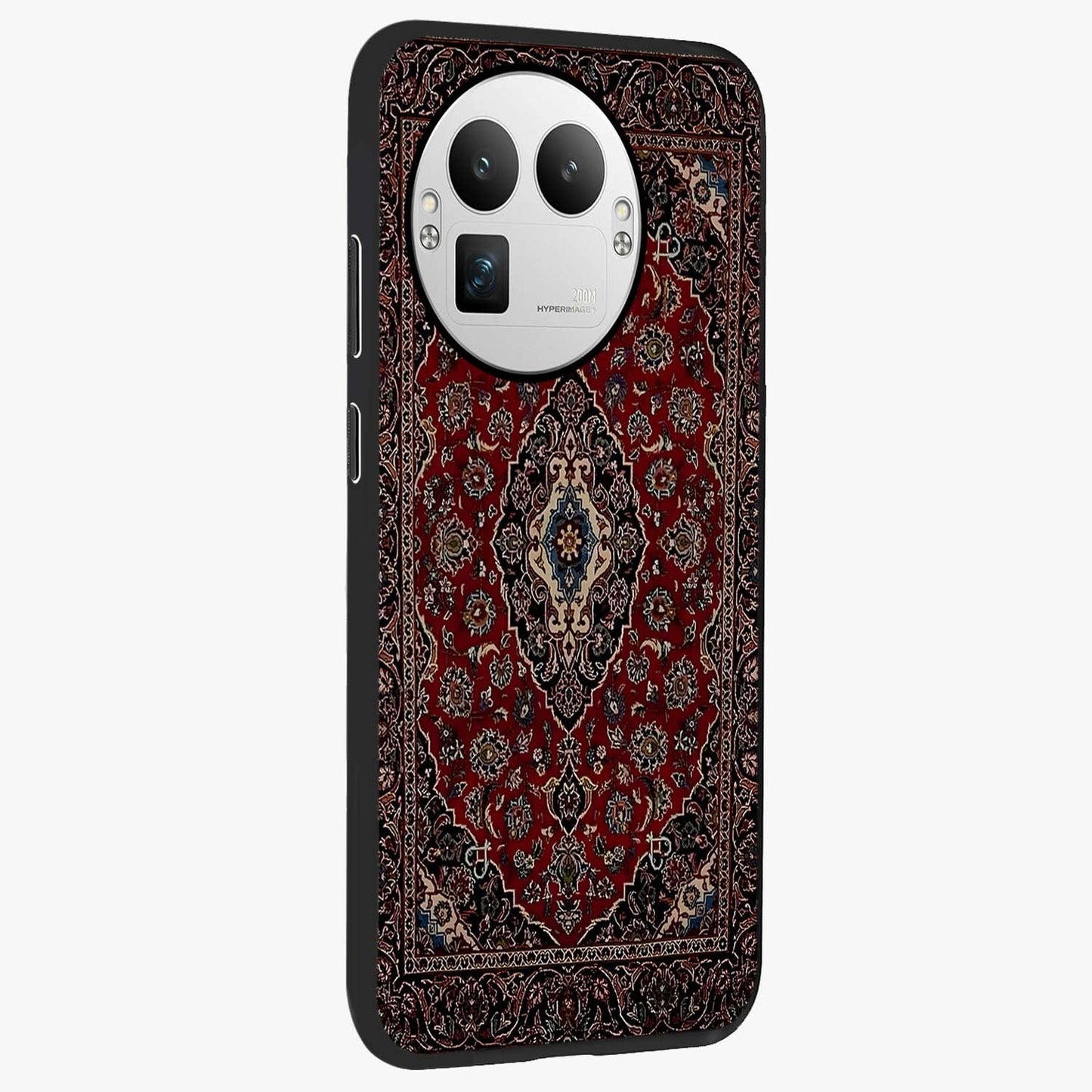 Heritage Carpet Royale Glass Case upright view showcasing detailed ornamental artwork with luxurious traditional theme.