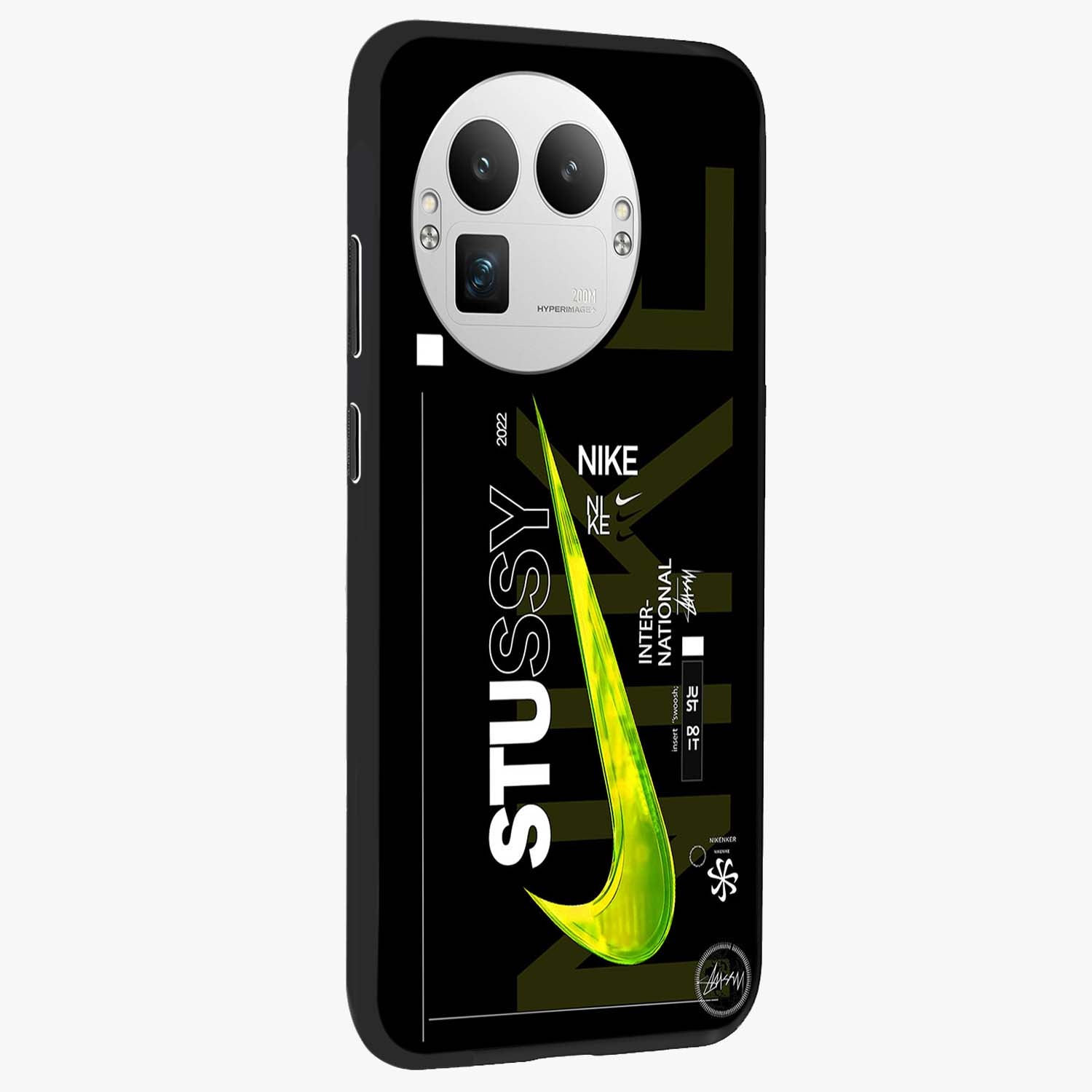 Neon Street Edition Glass Case upright view showcasing colorful neon artwork with modern street culture theme.