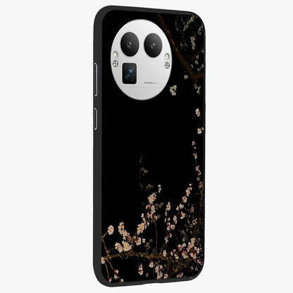Petal Moon Light With Custom Name Glass Case upright view showcasing elegant floral moon artwork with personalized aesthetic.