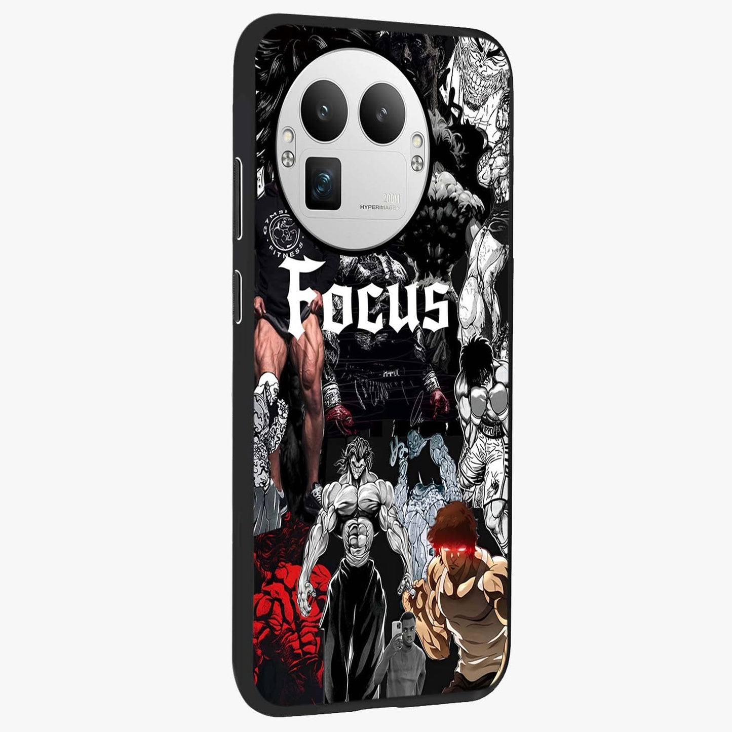 Relentless Power Focus Glass Case upright view showcasing strong inspirational artwork with powerful focus theme.