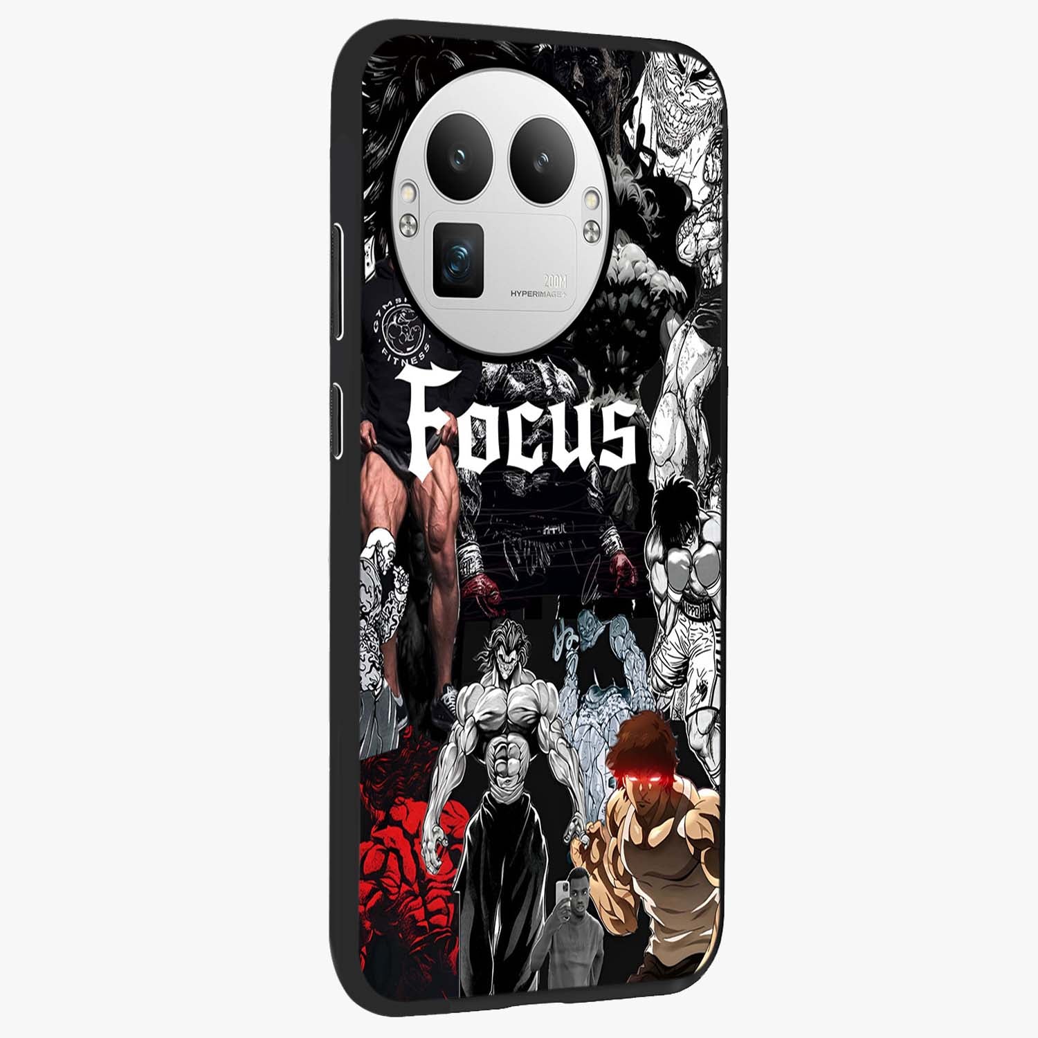 Relentless Power Focus Glass Case upright view showcasing strong inspirational artwork with powerful focus theme.