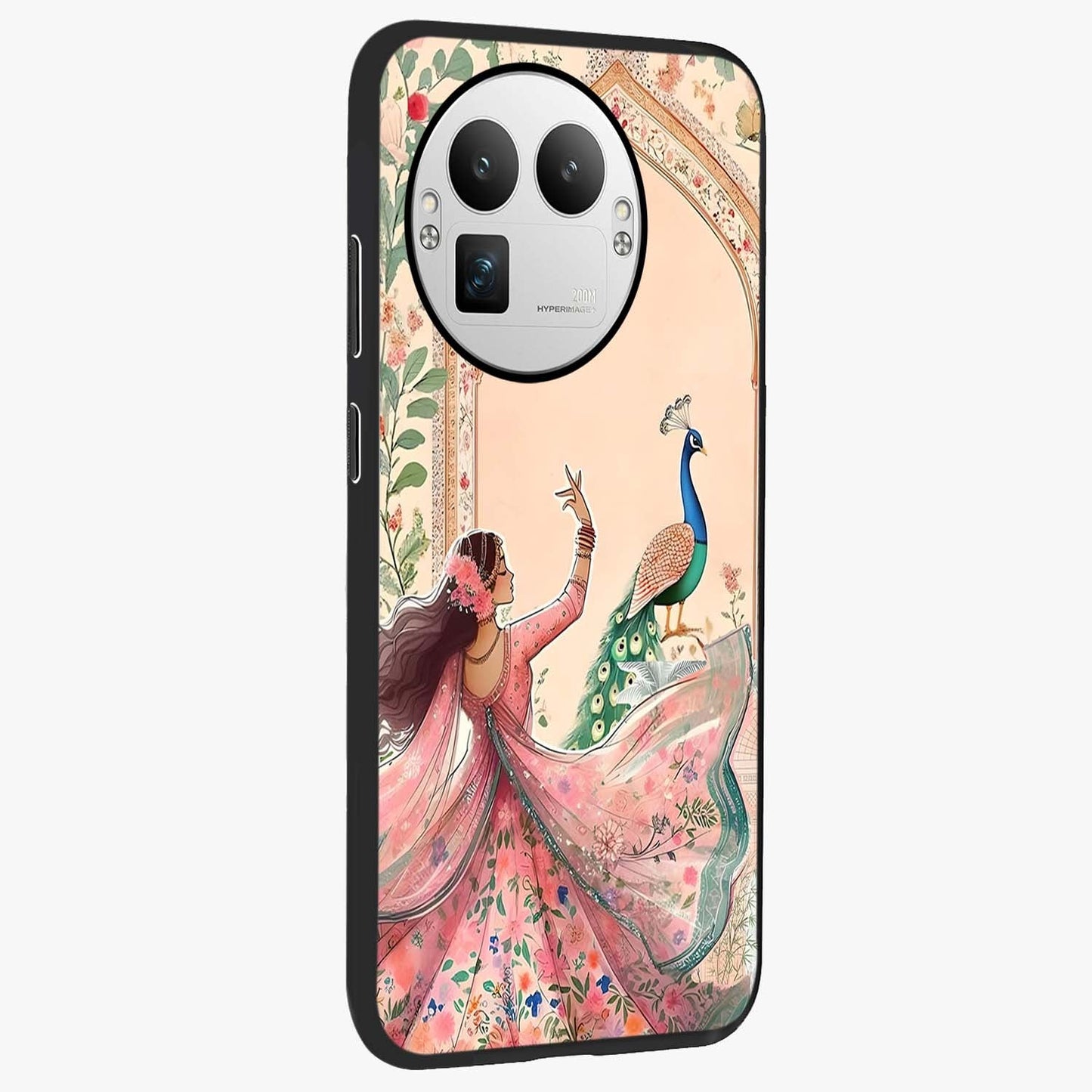 Royal Grace Muse Glass Case upright view showcasing stylish artistic artwork with sophisticated royal theme.