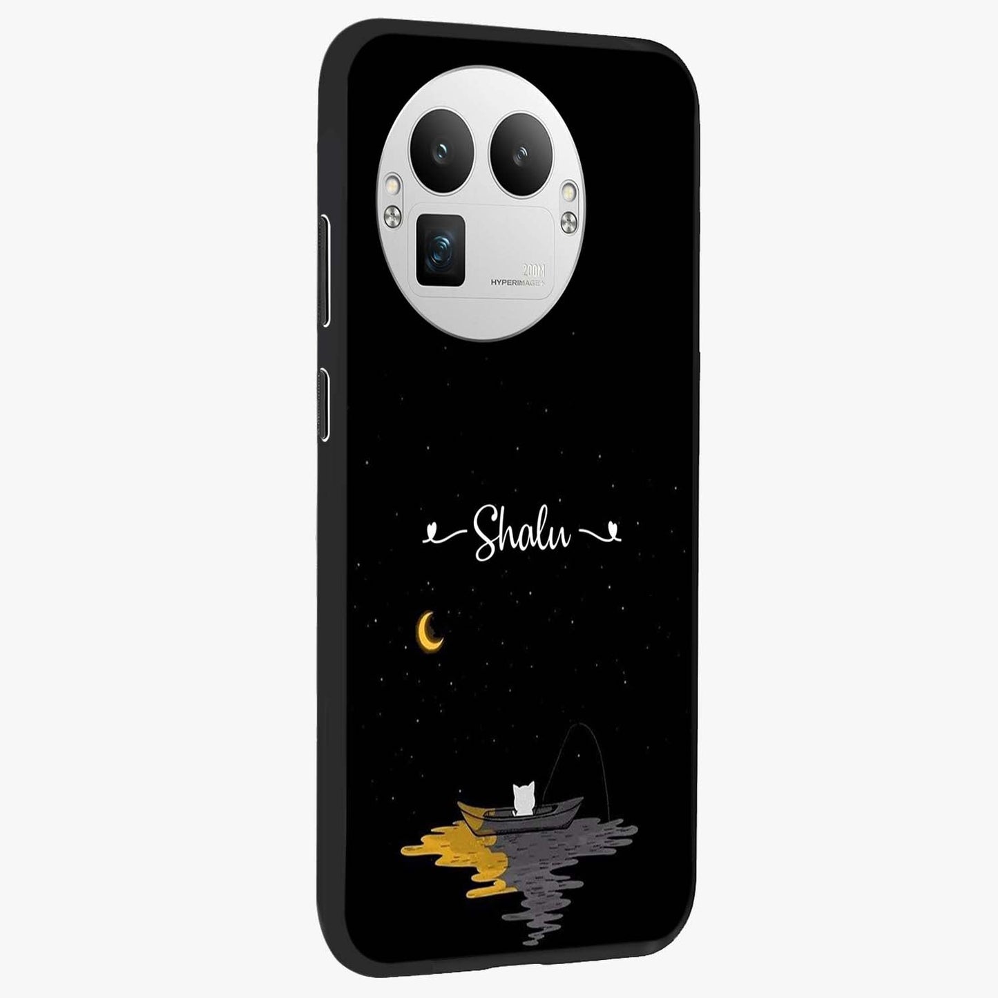 Silent Night Row Glass Case upright view showcasing tranquil night artwork with serene landscape theme.