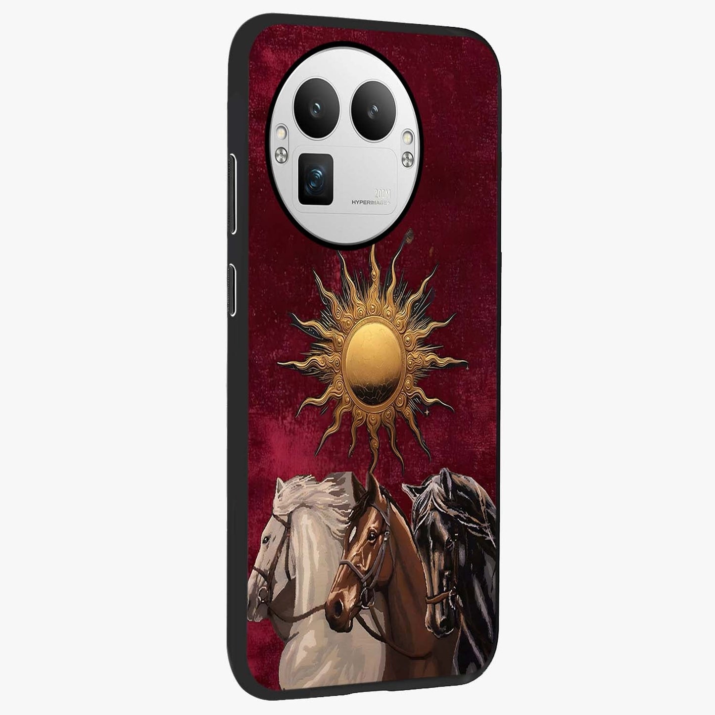 Solar Riders Glass Case upright view showcasing energetic rider artwork with bold adventure theme.