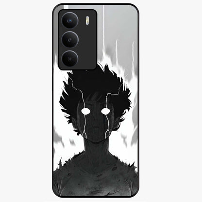 Awakened Inner Rage Glass Case showing flat back view with intense artistic artwork and glossy glass finish.