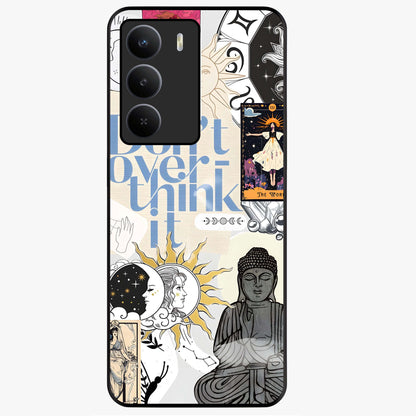Ethereal Thoughts Glass Case showing flat back view with dreamy artistic artwork and glossy glass finish.