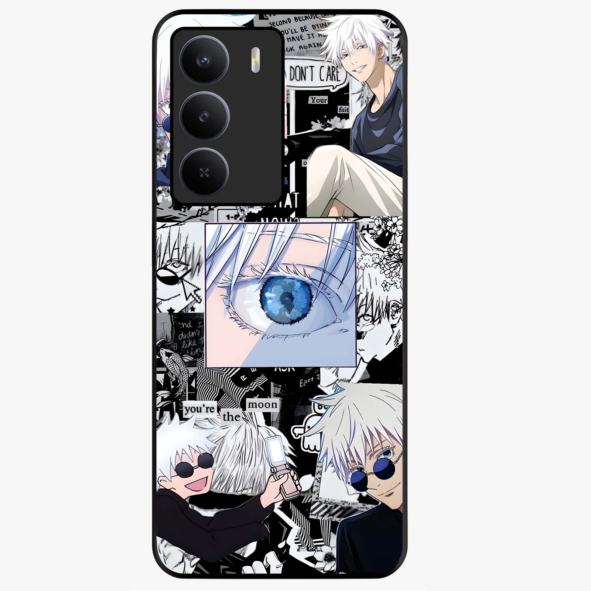 Infinity Sorcerer Chaos Glass Case showing flat back view with mystical sorcerer themed artwork and glossy glass finish.